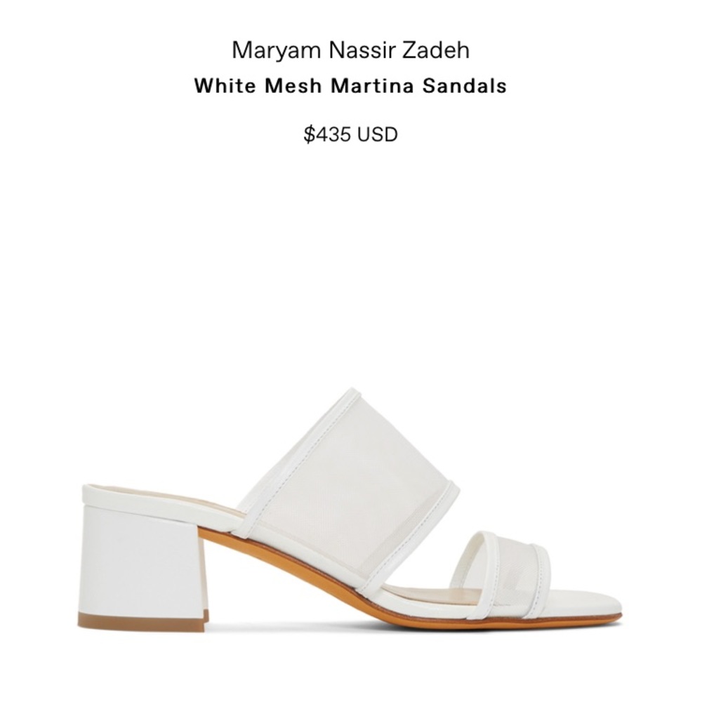 Maryam Nassir Zadeh Martina Mesh Sandal